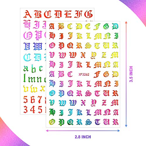 Chic Colors 24 Sheets Old English Nail Sticker Decal for Nail Art DIY