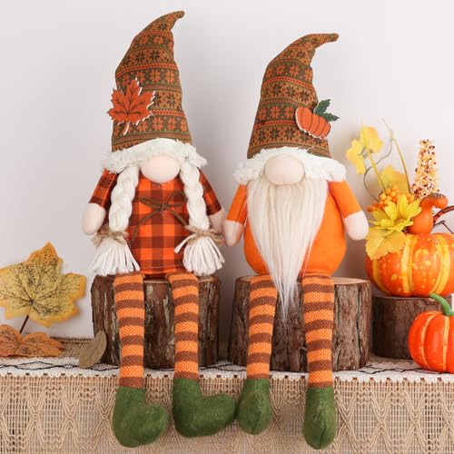 Fall Gnome Decor Set - Cute Plush Autumn Tabletop Home Decorations