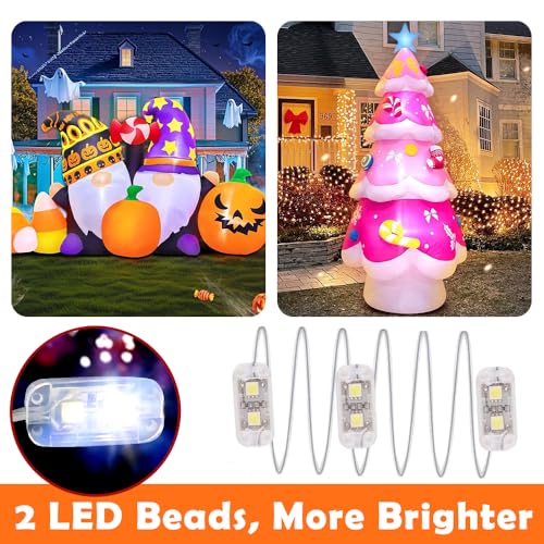Inflatable Fan Replacement 12V 1.0A with LED Lights & Adapter for Halloween Christmas Decorations - Variation of 12V/1.0A