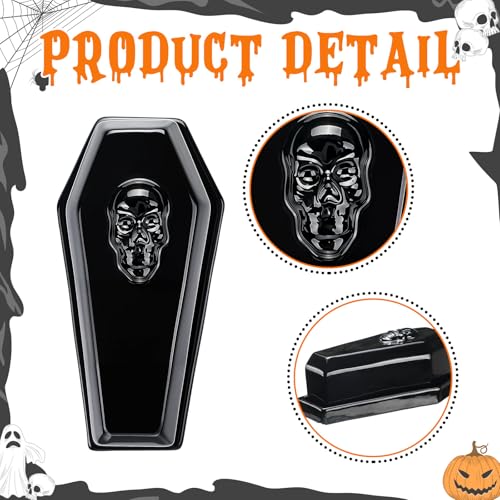 Gothic Skull Coffin Butter Dish with Lid - Flat Variant, Halloween Kitchen Decor