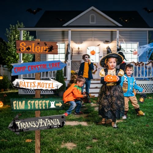 Halloween Party Directional Signs Set - 20PCS Spooky Yard & Wall Decor | Rustic BCUS-Halloween.Signs-Rustic