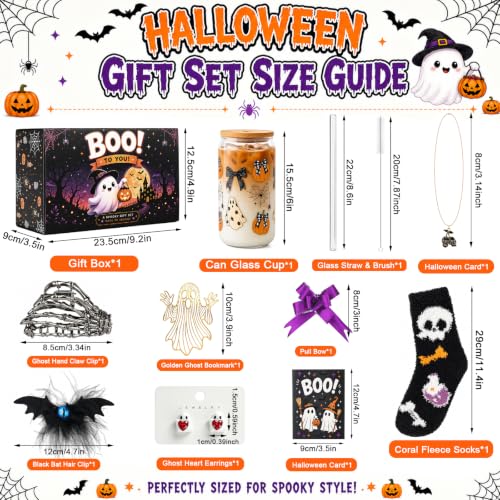 Halloween Boo Basket for Women 15 Pcs Spooky Gift Set - Purple Variation
