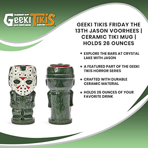 Horror-Themed Ceramic Tiki Mug - Jason Voorhees 26oz Collectible Cup