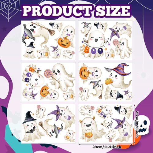 Halloween Ghost Wall Decals - Removable Stickers for Party & Home Decor - 74 Pieces - Variation: Ghost