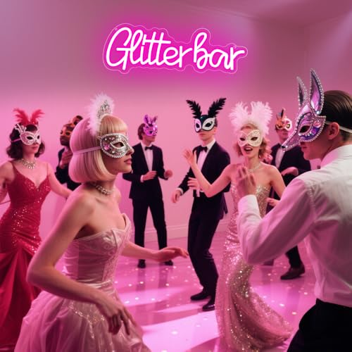 Glitter Bar Neon Sign LED Bar Decor for Home Wedding Birthday Party LB-GlitterBar