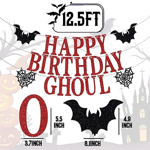 Halloween Birthday Banner Horror Ghost Themed Party Decorations for Men Women