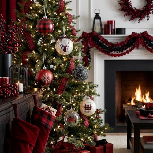 Christmas Ball Ornaments Set - 16 Pack 3.15 Inch Shatterproof Holiday Decorations