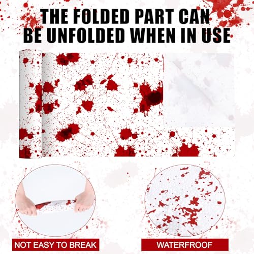 Halloween Bloody Tablecloth 100ft x 54in - Spooky Party Decor & Backdrop