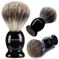 Perfecto 100% Pure Badger Shaving Brush Black Handle - Luxurious Wet Shave