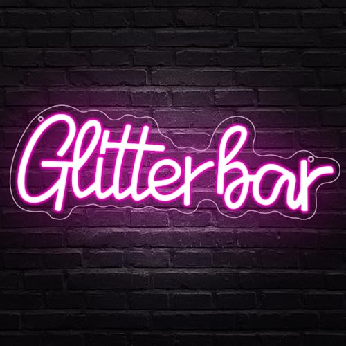 Glitter Bar Neon Sign LED Bar Decor for Home Wedding Birthday Party LB-GlitterBar