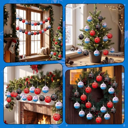 Cute Spider Ball Ornaments 24PCS 2.4in Shatterproof Hanging Decor - Unbreakable Halloween or Holiday Decorations