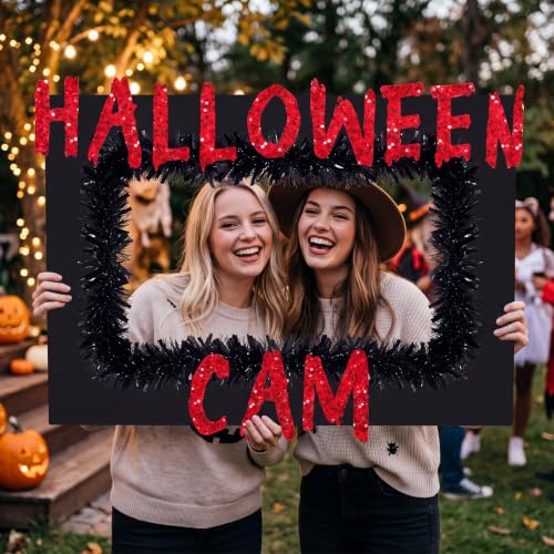 Halloween Photo Booth Frame Trick or Treat Selfie Prop Large Cardboard Decoration - Halloween Variation