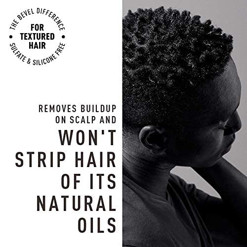 Bevel Shampoo for Men - Sulfate-Free Formula with Coconut Oil & Shea Butter for Textured Hair | 12 Oz