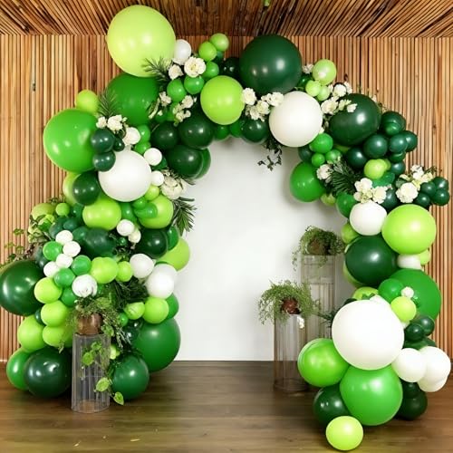 Green Latex Balloons Set - 100pcs 12 Inch Party Decorations for Weddings, Birthdays & Holidays