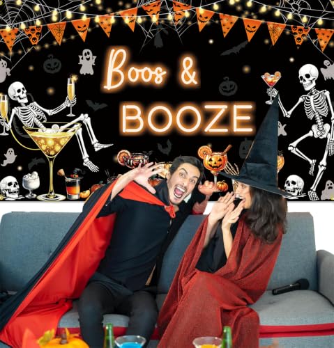Halloween Funny Boo Banner Backdrop Decoration - 110x185cm Party Photo Prop