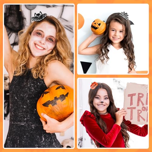4PCS Halloween Hair Clips Set Spooky Acrylic Claw Clips for Women