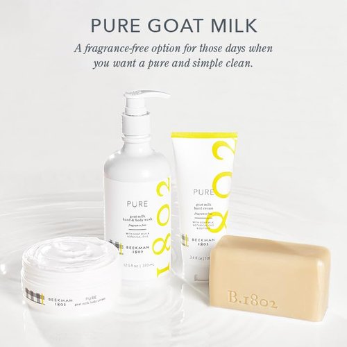 Beekman 1802 Face & Body Wipes - Fragrance Free, 100 Count, Cleanses Dirt & Makeup, With Goat Milk, Aloe & Vitamin E