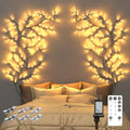 Brown Enchanted Willow Vine Room Decor: 7.5Ft Fairy Lights with Remote Control - 2 Pack