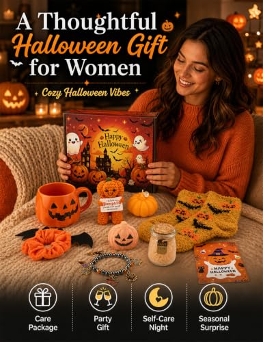 Halloween Boo Basket Kit with Pumpkin Theme for Women - Pumpkin Variation