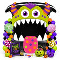 Monster Trunk or Treat Car Decorations Kit - Halloween Party Backdrop & Balloons - Variation of THIS listing