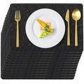 Black Halloween Plastic Placemat Set of 12 Faux Leather Table Mats