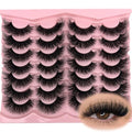 3D Mink Lashes Fluffy Wispy Cat Eye False Eyelashes Pack - Natural Look