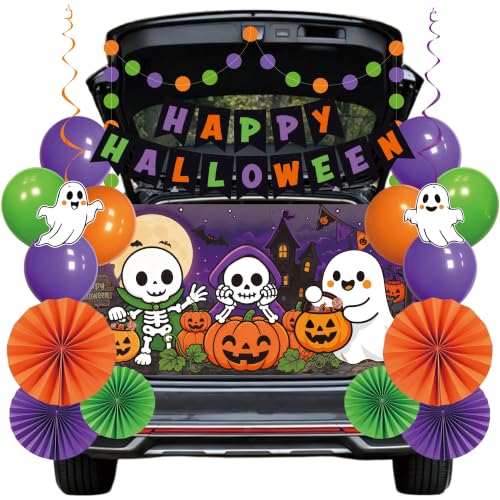 Halloween Car Decorations Trunk or Treat Party Supplies Set - Spooky Scene