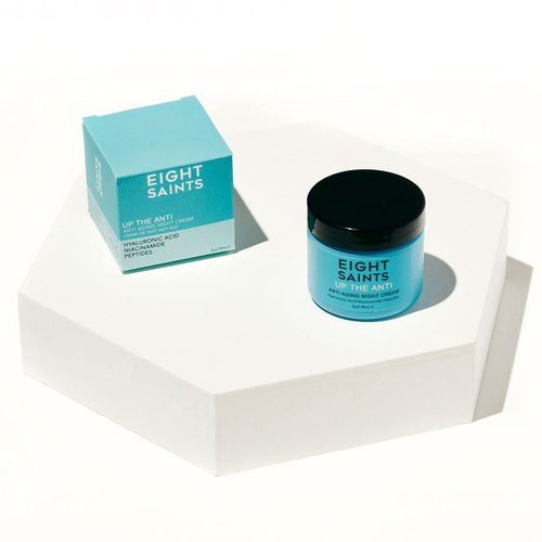 Eight Saints Night Cream - Natural Anti-Aging Face Moisturizer with Niacinamide & Hyaluronic Acid | 2 Oz