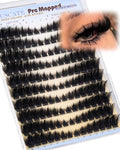 Mega Volume Cat Eye Lash Clusters with Spikes - 9-18mm Premapped Fluffy Eyelash Extensions