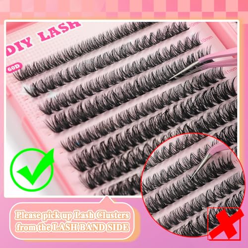 Lash Clusters Kit D Curl Natural Wispy Eyelashes with 20D-80D Variations - DIY Extensions