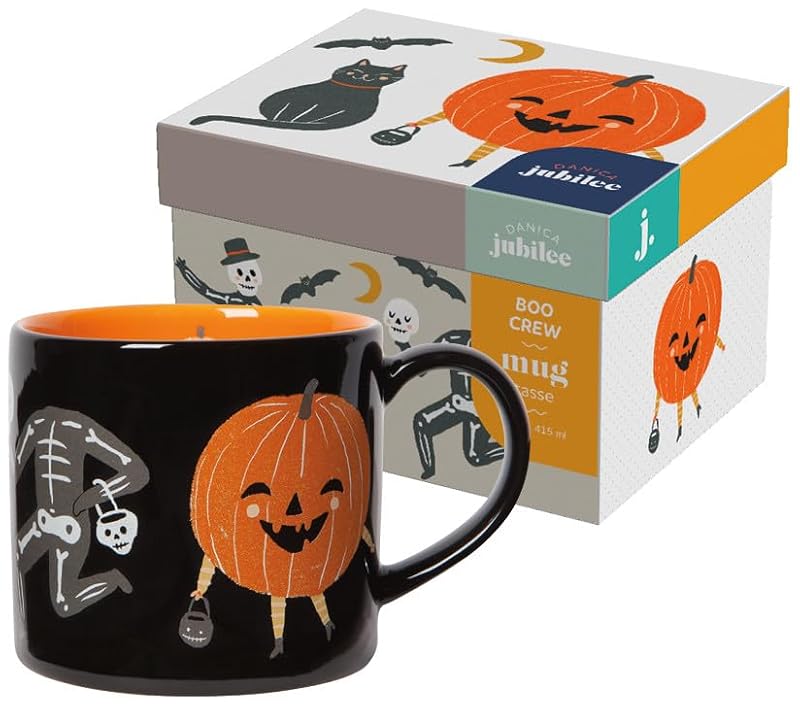 Jubilee Boo Crew Stoneware Mug in a Gift Box, 14 oz - Halloween Themed
