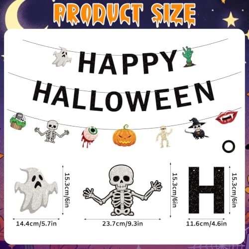Halloween Banner Decorations Ghost Horror - Black Halloween Party Banner