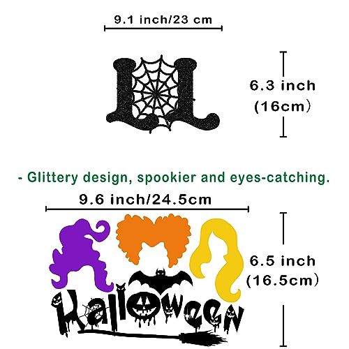 Halloween Banner Decor - I Put A Spell On You & Now You Are Mine Garland, Witch & Bat Halloween Decorations