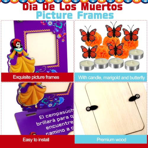 Dia De Los Muertos Altar Decorations Picture Frames Set C - Day of the Dead Decor