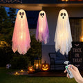 Halloween Ghost String Lights 3-Piece Outdoor Indoor Decor with 8 Lighting Modes