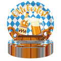 Oktoberfest Paper Plate Set - Blue & White Beer Theme Disposable Party Plates