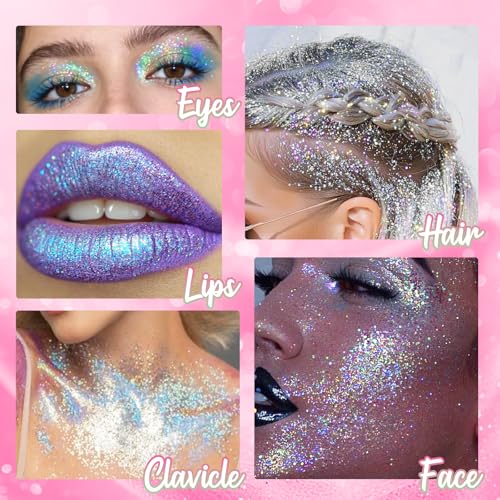 Flamingo Roll-On Glitter for Face, Body & Hair - Pink Glitter Gel - Variation of THIS listing