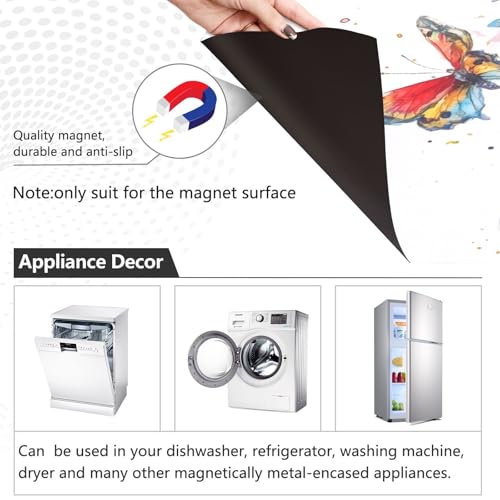 Magnetic Dishwasher Cover Panel A1 - Reusable Trimmable Kitchen Decor 23x26 Inch