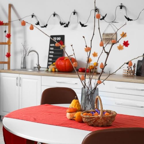 Mini Resin Pumpkins 50-Piece Fall Decor Set for Halloween & Thanksgiving