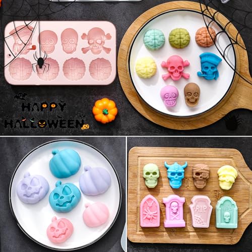 Halloween Silicone Mold Set for Baking Candy and Soap - 3 Pack