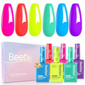 Neon Bubbles Gel Nail Polish Set - 6 Vibrant Colors, 15ML, Neon Bubbles Variation