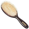 Kent CSGM Classic Shine Medium Oval Cushion Straightening Brush - Soft White Boar Bristle for Fine Hair