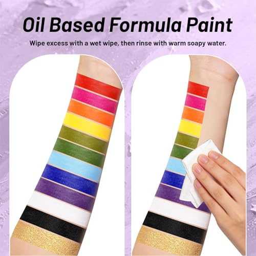 Purple Oil-Based Face & Body Paint Stick - Lavender Violet, Long-Lasting, Vegan, Easy Application