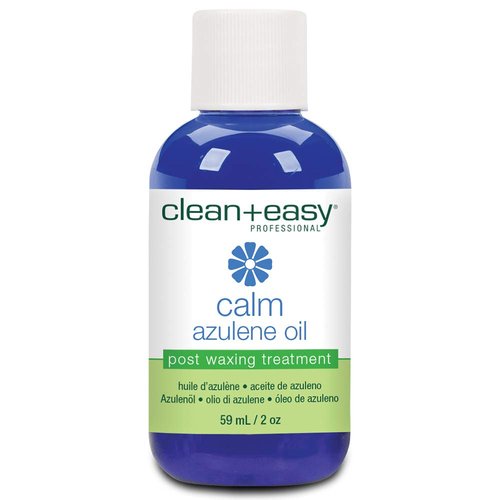 Clean + Easy Post Waxing Treatment, Azulene Oil – for Sensitive Skin, Soothes Irritation & Removes Wax Residue After Hair Removal, After Wax Care, 2 oz