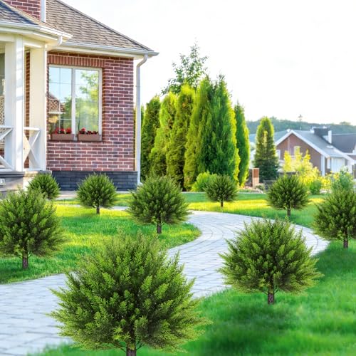 Artificial Cypress Bunny Topiary Set of 2 - Green Outdoor & Indoor Decor