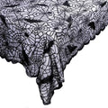 Halloween Lace Tablecloth 70x52 Inch Black Bat Spider Web Gothic Decor for Fall Parties