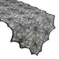 Halloween Lace Table Runner 14x48 Inch Spider Web Decor for Party & Home - Black