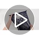 Dark Gray Halloween Cemetery Banner Set - 6 Creepy Gothic Porch Decorations