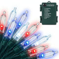 Battery Operated 4th of July String Lights - Red White & Blue, 16FT with 8 Modes & Timer