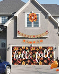Thanksgiving Garage Door Banner Cover 7x8ft - Fall Maple Leaf Holiday Decor - Maple Leaf Variation